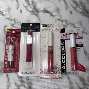 Lip Gloss Bundle Lot of‎ 4 L.A. Colors Kleancolor B.Pure New Sealed